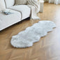 duduta Navy Blue Faux Sheepskin Throw Rug 2x3 ft, Fluffy Shag Fur Chair Cover Small Bedside Dorm Rug Non Slip Machine Washable