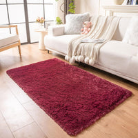 duduta Navy Blue Fluffy Plush Runner Rugs 2x6 ft Tie Dye Rectangle Shag Rug for Bedroom Dorm Living Room Kids Room, Machine Washable Anti-Slip