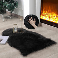 Faux Fur Rug Sheepskin Shag Fluffy Fuzzy White 2x6 ft Runner Rugs for Bedroom Bedside Bed Floor Living Room Plush High-Density Cushion Carpet Super Sofa Cover