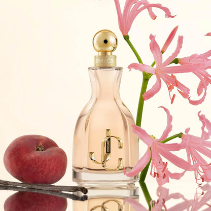 Jimmy Choo I Want Choo 3 Piece Eau de Parfum Gift Set (Eau de Parfum Spray, Jimmy Choo Seduction Coral Sunset Lipstick, Pouch)