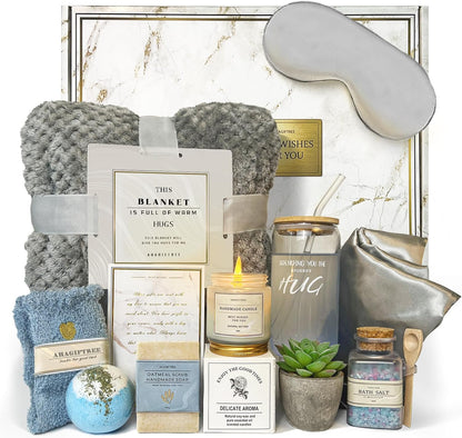 Care Package for Women,12PC Get Well Gifts for Women After Surgery,Birthday,Get Well Soon,Grief,Sympathy Gifts,Condolences (white)