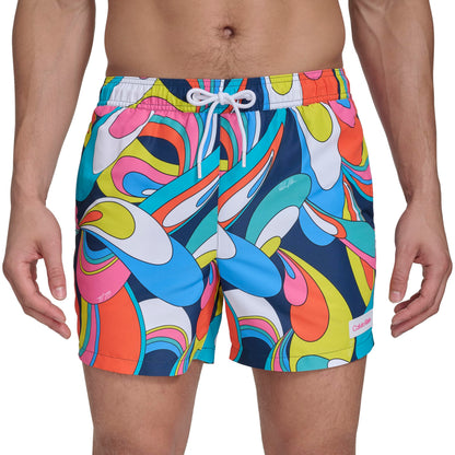 Calvin Klein Men's Swim Swim Trunk,Black,Large