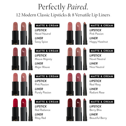 LAURA GELLER NEW YORK Modern Classic Lip Liner, Luxurious Creamy Long Lasting Lip Liner, Prevents Feathering and Fading, Purely Pink