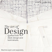 Vince Camuto Hooded Women's Puffer Jacket Womens Winter Coat with Removable Belt