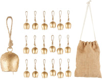 Deco 79 Rustic Metal Cowbell Decorative Bells, 4" x 3" x 29.01", Gold