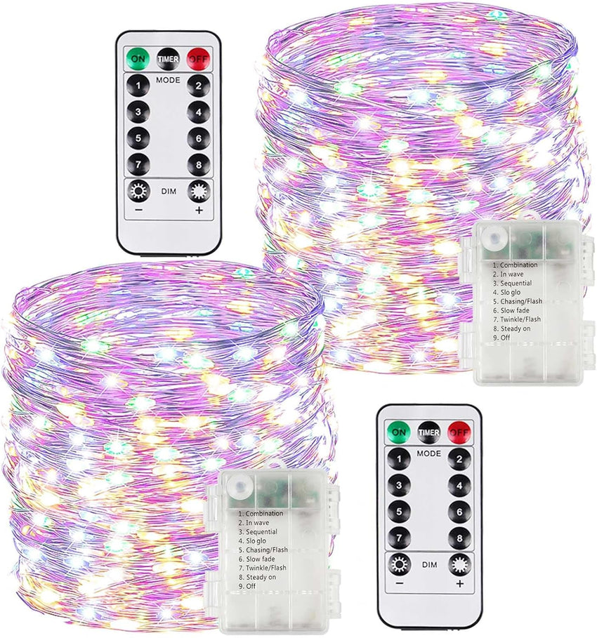 4 Pack 60 LED Fairy Lights Battery Operated with Timer, 20FT Waterproof Twinkle Lights Indoor Outdoor, Cuttable String Lights for Bedroom, Wedding, DIY, Centerpiece, Christmas Decorations (Warm White)
