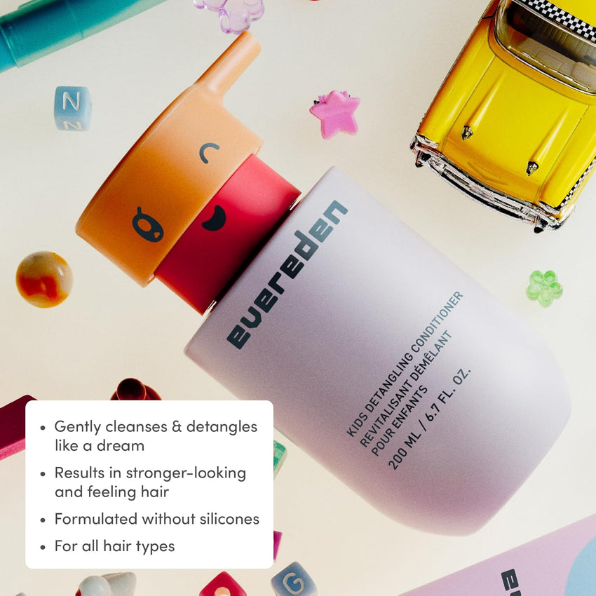 Evereden Kids Shampoo | Detangling Shampoo for Girls with Curly or Straight Hair | Clean, Non-Toxic, and Gentle Haircare | Sulfate-Free, Hypoallergenic, Safe for Daily Use | 6.7 fl oz