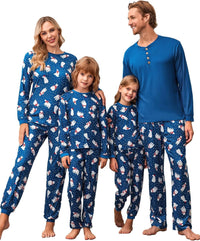 Ekouaer Family Christmas Pajamas Matching Sets Womens Mens Pjs Long Sleeve Sleepwear Holiday Lounge Sets