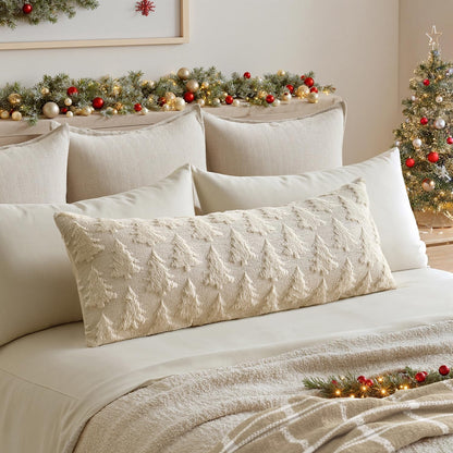 MIULEE Christmas Throw Pillow Covers Dark Green Christmas Decorations Set of 2 Xmas Tree 18x18 Pillow Covers Soft Plush Faux Wool Pillowcases Holiday Festivals Winter Home Decor Sofa Couch Bed Porch