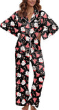Ekouaer Pajamas For Women Set Silk Pjs 2 Piece Satin Sleepwear Long Sleeve Button Down Lounge Sets With Pant