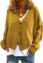 ZOCAVIA Women's Floral Knit Sweaters Cardigan Fall Winter Button Down Open Front Casual Flower Embroidered Cropped Sweaters