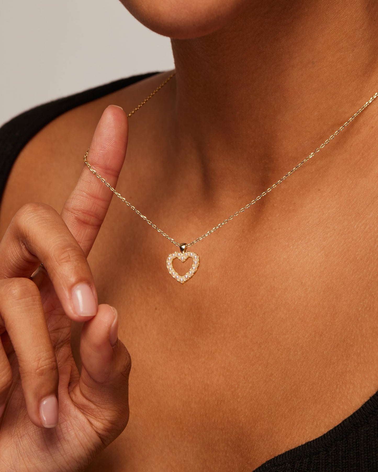PAVOI 14K Gold Plated Cubic Zirconia Heart Necklace | Cute Dainty Love Pendant Necklaces for Women - Valentines Day Trendy Jewelry