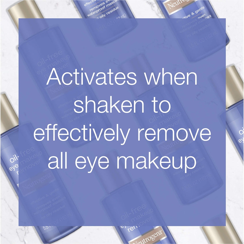 Neutrogena Gentle Oil-Free Eye Makeup Remover & Cleanser for Sensitive Eyes, Non-Greasy Makeup Remover, Waterproof Mascara Remover, Dermatologist & Ophthalmologist Tested, 8 fl. oz