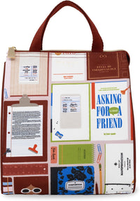 Kate Spade New York, Portable Soft Cooler Lunch Bag with Silver Insulated Interior Lining and Storage Pocket, Joy Dot