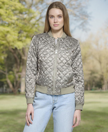 Levi's Women's Diamond Quilted Bomber Jacket With Front Pockets - Regular & Plus Sizes
