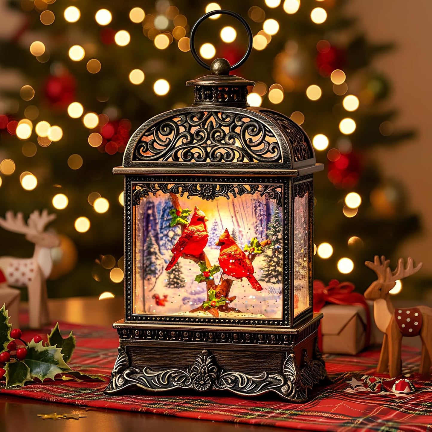 Christmas Snow Globes, Adoration of The Magi Nativity Manger Scene, Silent Night Music Water Lantern, Holiday Decorations Gifts for Family, Children or Friends
