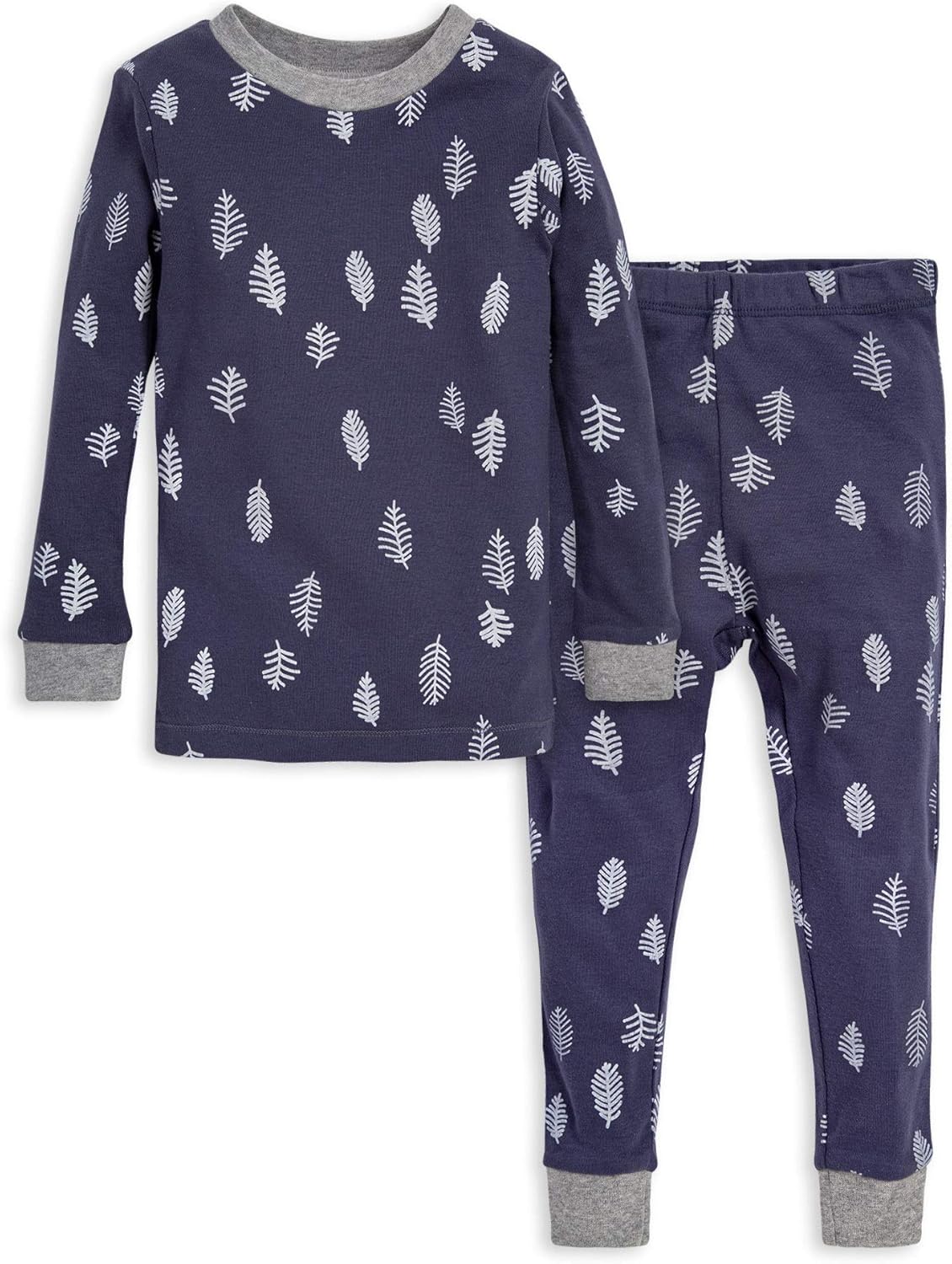 Burt's Bees Baby Girls' Pajamas, 2-Piece Long Sleeve Tee and Pants Organic Cotton PJ Set