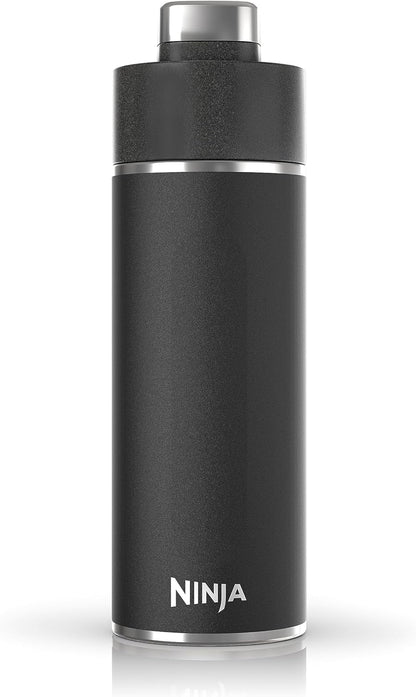 Ninja Thirsti 18oz Travel Water Bottle, For Carbonated Sparkling Drinks, Colder and Fizzier Longer, Leak Proof, 24 Hrs Cold, Dishwasher Safe, Stainless Steel Insulated Tumbler, Cloud White, DW1801WH
