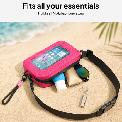 TOPEAST Waterproof Fanny Pack for Women & Men, Waterproof Belt Bag with Phone Pouch, Adjustable Crossbody & Waist Pack for Swimming, Hiking, Beach & Outdoors Essentials, Blue