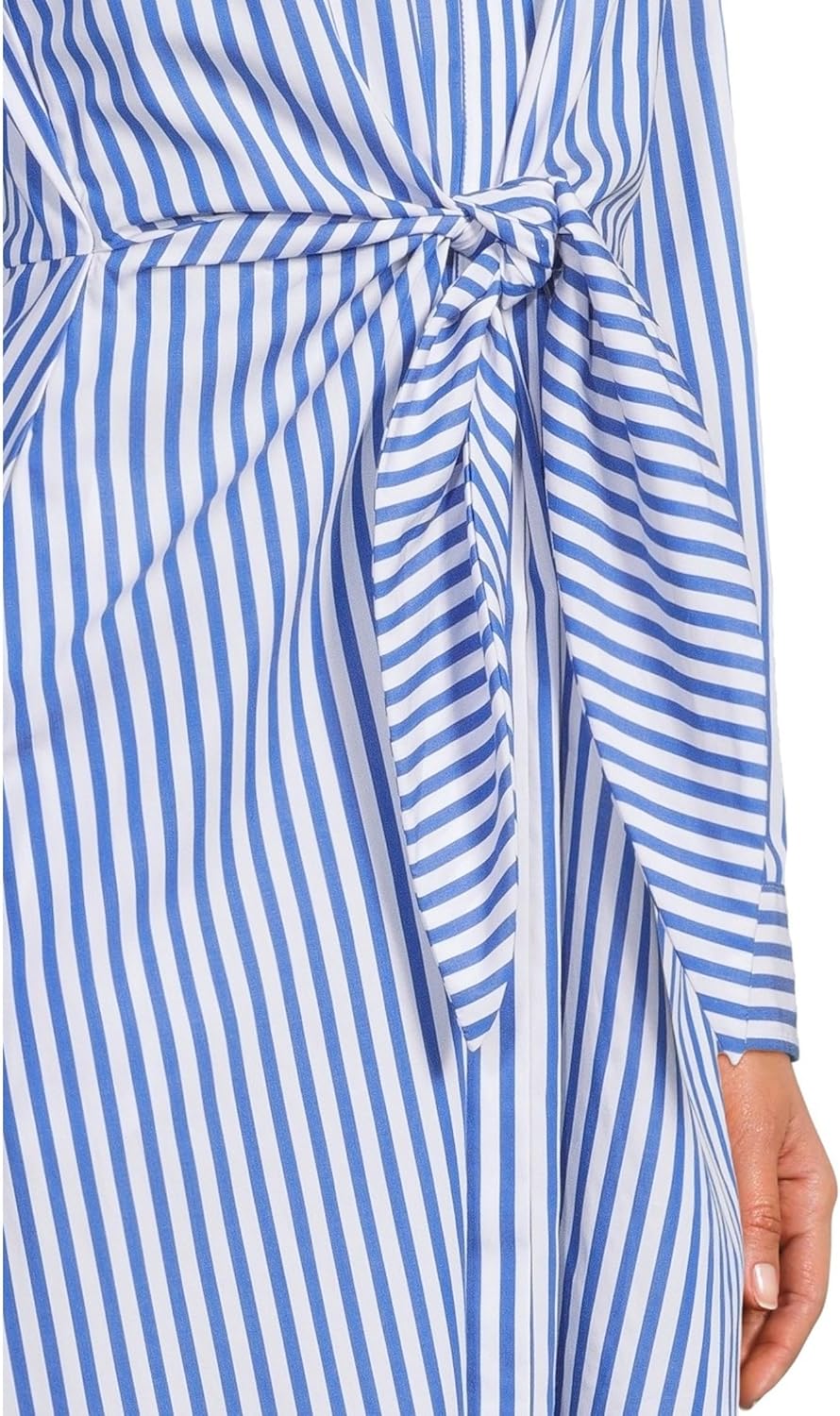 Lauren Ralph Lauren Women's Striped Tie-Front Broadcloth Shirtdress