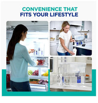 PUR PLUS 30-Cup Water Filter Dispenser with 1 Lead-Reducing PUR PLUS Filter, Dishwasher Safe, Powerful Filtration, Large Capacity with Slim, Space-Saving Design, White (DS1811Z)