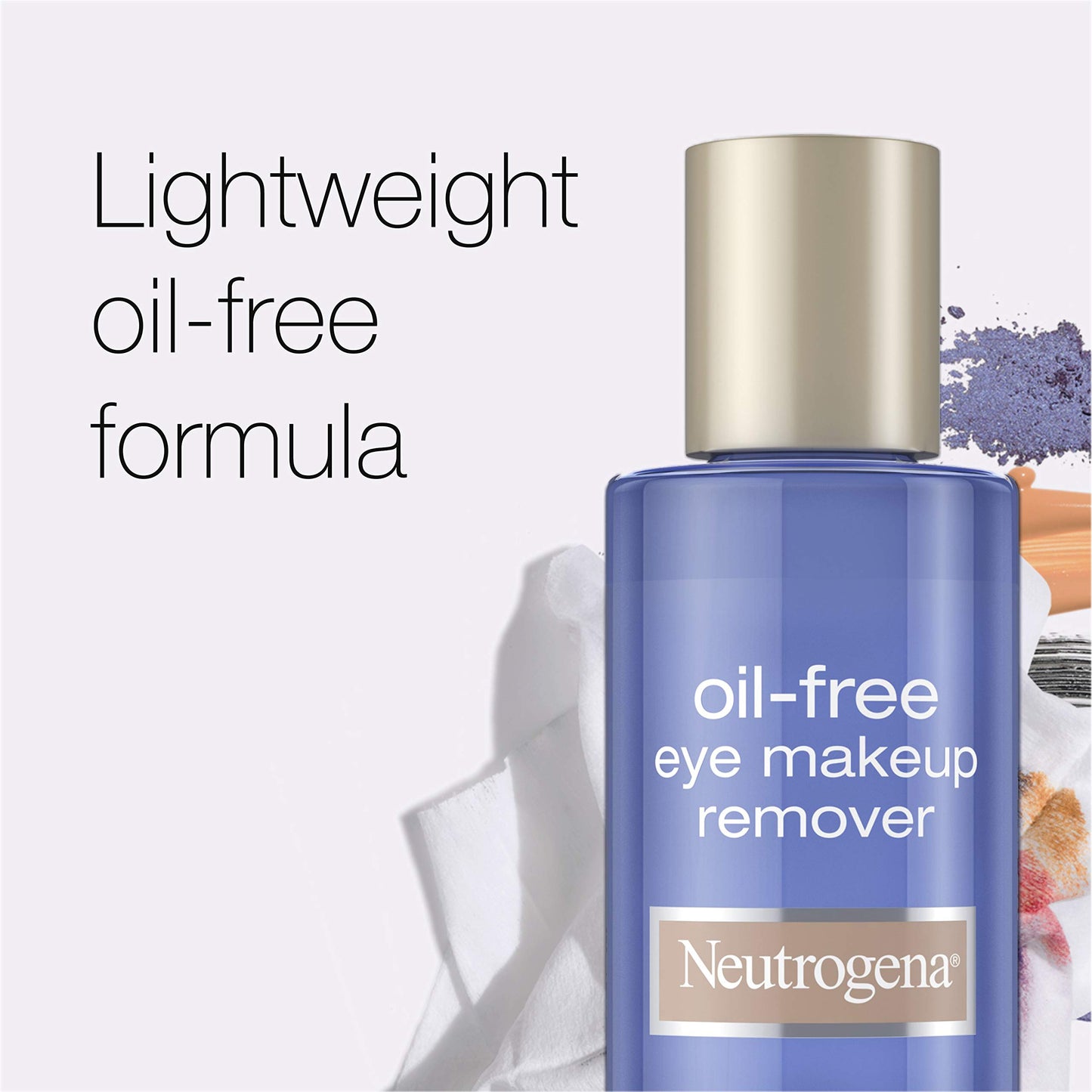 Neutrogena Gentle Oil-Free Eye Makeup Remover & Cleanser for Sensitive Eyes, Non-Greasy Makeup Remover, Waterproof Mascara Remover, Dermatologist & Ophthalmologist Tested, 8 fl. oz