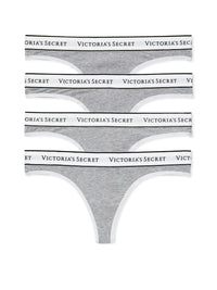 Victoria's Secret Women's Cotton Logo Thong Underwear, Panties for Women, Multi Pack (XS-XXL)
