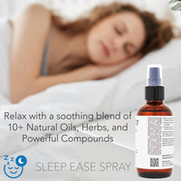 PURA D'OR 3.38 Oz Sleep Ease Spray – Relaxing Mist with Botanical Extracts – Infused with Melatonin, Magnesium & GABA – Supports Tranquility & Relaxation