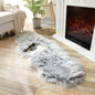 Ashler Faux Fur Rug, Dark Blue Area Rugs, Fluffy Sheepskin Fur Rug, Fuzzy Ultra Soft 2 x 6 Ft Rugs, Machine Washable Shag Rug, Nursery Throw Rugs for Bed, Living, Kids Room