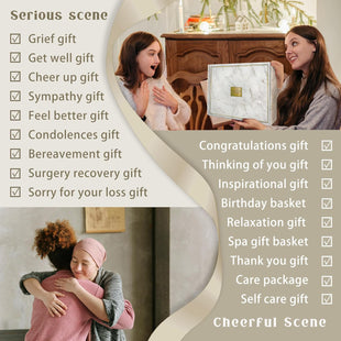 Care Package for Women,12PC Get Well Gifts for Women After Surgery,Birthday,Get Well Soon,Grief,Sympathy Gifts,Condolences (white)