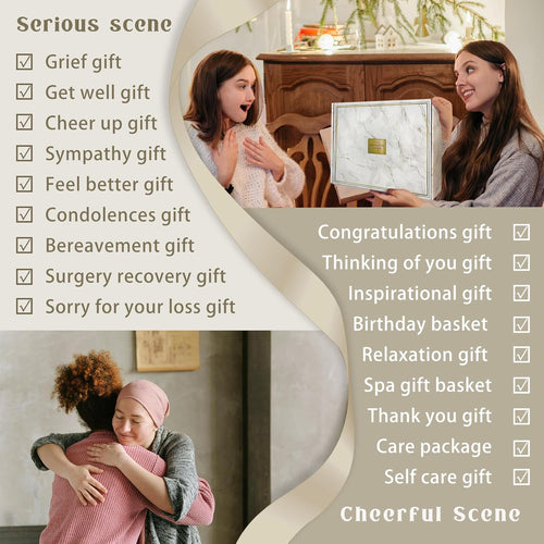 Care Package for Women,12PC Get Well Gifts for Women After Surgery,Birthday,Get Well Soon,Grief,Sympathy Gifts,Condolences (white)