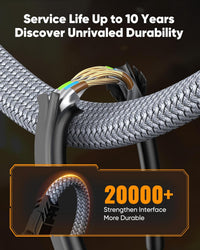 Cat 8 Ethernet Cable 100 FT,Snowkids High Speed 40Gbps,2000Mhz Braided High Duty LAN Cable,Gold Plated RJ45 Connector,S/FTP Shielded Indoor Flat 26AWG Network Cable for Modem/Router/ps-3/4/5/Gaming/PC