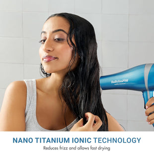 Nano Titanium 2000-Watt Blow Dryer with Concentrator Nozzle, Professional Grade Ionic Corded Styling Tool for Hair