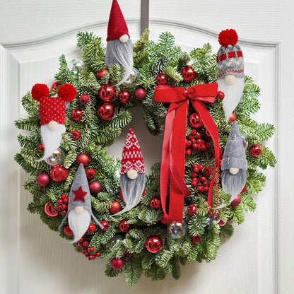 D-FantiX Gnome Christmas Ornaments Set of 6, Handmade Swedish Tomte Gnomes Decorative Ornaments Plush Christmas Decorations Tree Hanging Scandinavian Santa Elf Home Table Decor 2025