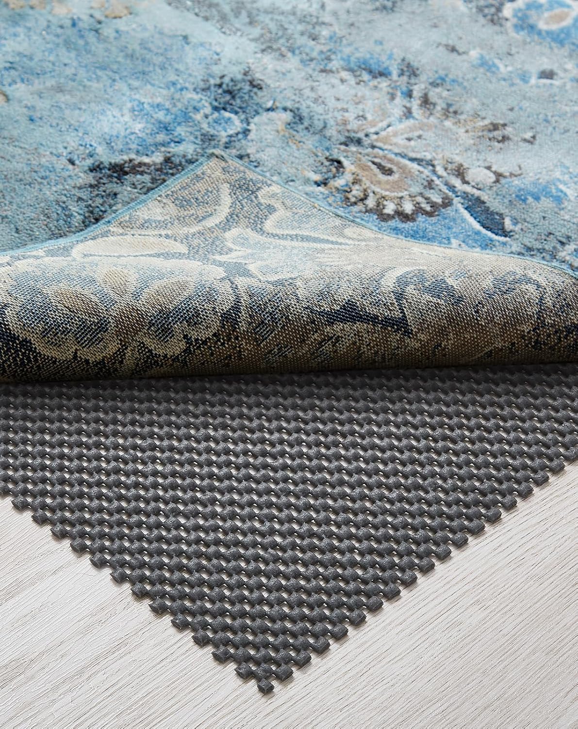 Veken 5x7 Ft Rug Pad Gripper for Hardwood Floors, Non Slip Rug Pads for Area Rugs, Thick Rug Grippers for Tile Floors, Under Carpet Anti Skid Mat, Keep Your Rugs Safe and in Place