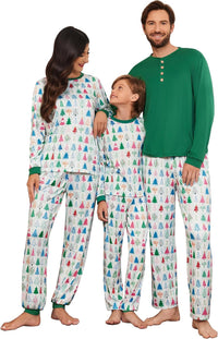 Ekouaer Family Christmas Pajamas Matching Sets Womens Mens Pjs Long Sleeve Sleepwear Holiday Lounge Sets