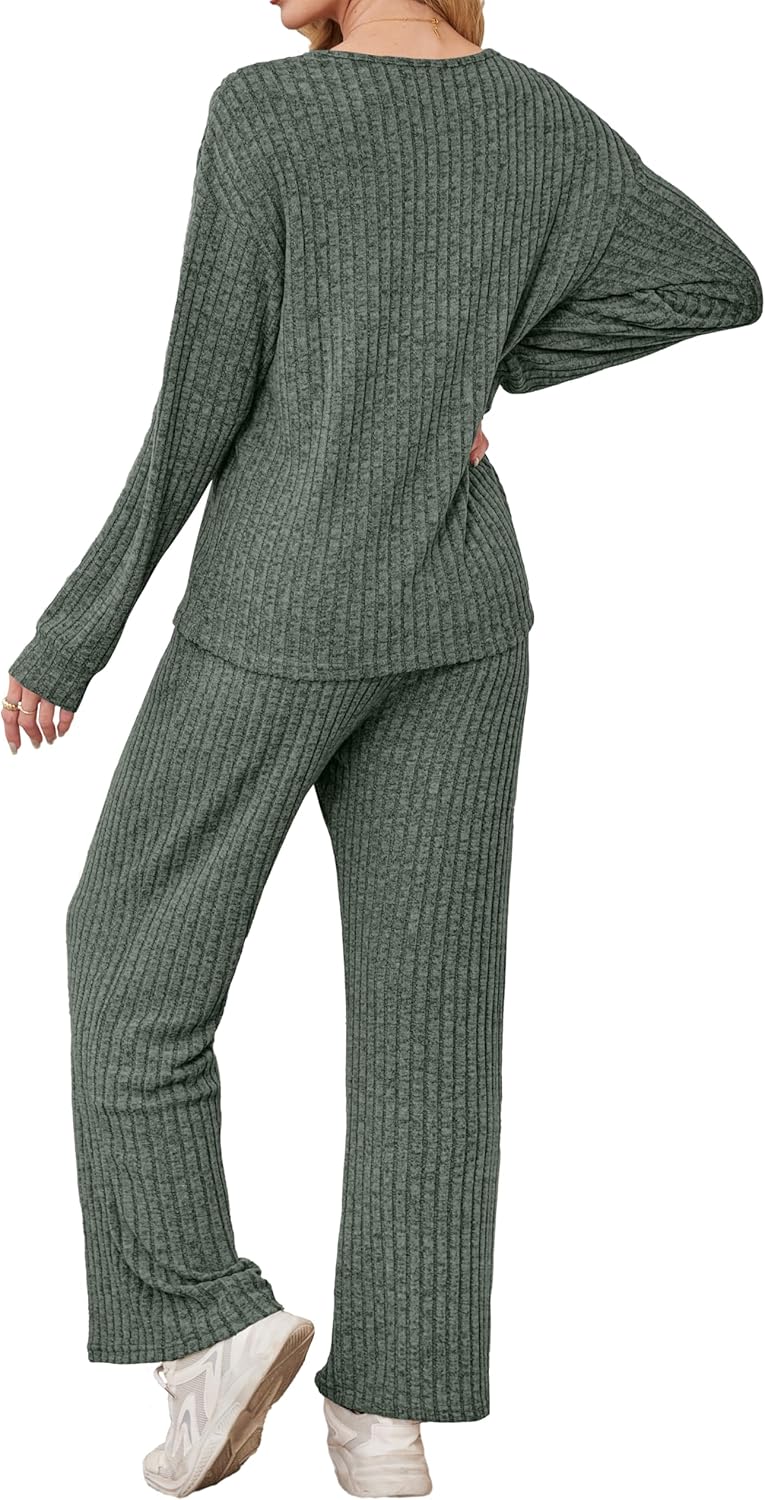 RUMIA Fall Outfits for Women 2025 Vacation Matching Sweater Lounge Sets (S-2XL)