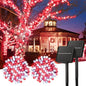 Minetom Solar String Lights Outdoor Waterproof- 40 FT 100 LED Solar Powered String Lights with 8 Lighting Modes, IP65 Waterproof Solar Christmas Lights for Outdoor Outside Tree Party Decor, Warm White