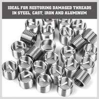Thread Repair Thread Chaser Tool Set - 49PCS Thread Cleaner Rethreading Master Kit Metric SAE Bolt Restorer File Nut Rethreader Automotive Wheel Stud Spark Plug Engine Standard Screw Threading UNC UNF