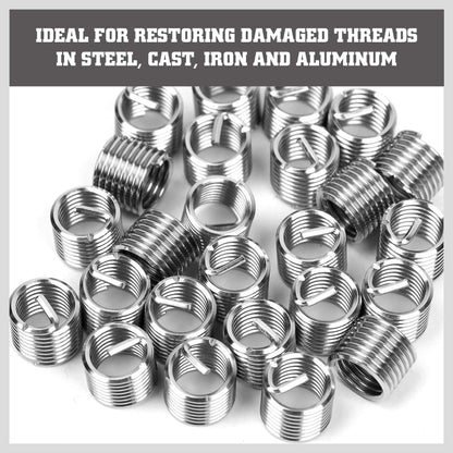 Thread Repair Thread Chaser Tool Set - 49PCS Thread Cleaner Rethreading Master Kit Metric SAE Bolt Restorer File Nut Rethreader Automotive Wheel Stud Spark Plug Engine Standard Screw Threading UNC UNF