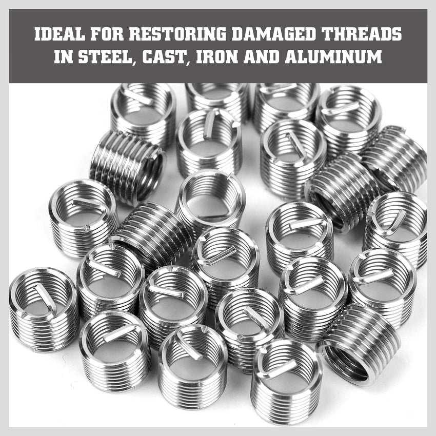 Thread Repair Thread Chaser Tool Set - 49PCS Thread Cleaner Rethreading Master Kit Metric SAE Bolt Restorer File Nut Rethreader Automotive Wheel Stud Spark Plug Engine Standard Screw Threading UNC UNF