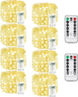 4 Pack 60 LED Fairy Lights Battery Operated with Timer, 20FT Waterproof Twinkle Lights Indoor Outdoor, Cuttable String Lights for Bedroom, Wedding, DIY, Centerpiece, Christmas Decorations (Warm White)