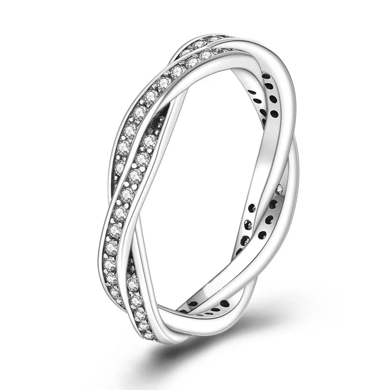 Silver Plated Women Luxury Stackable Ring Real Infinite Flower Daisy Fine Jewelry Rings For Engagement Weddling Party