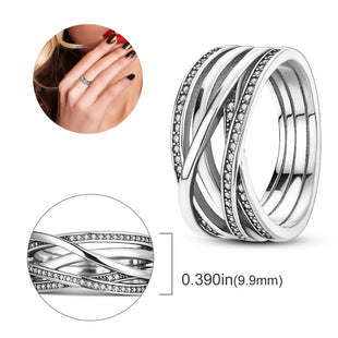 Silver Plated Women Luxury Stackable Ring Real Infinite Flower Daisy Fine Jewelry Rings For Engagement Weddling Party