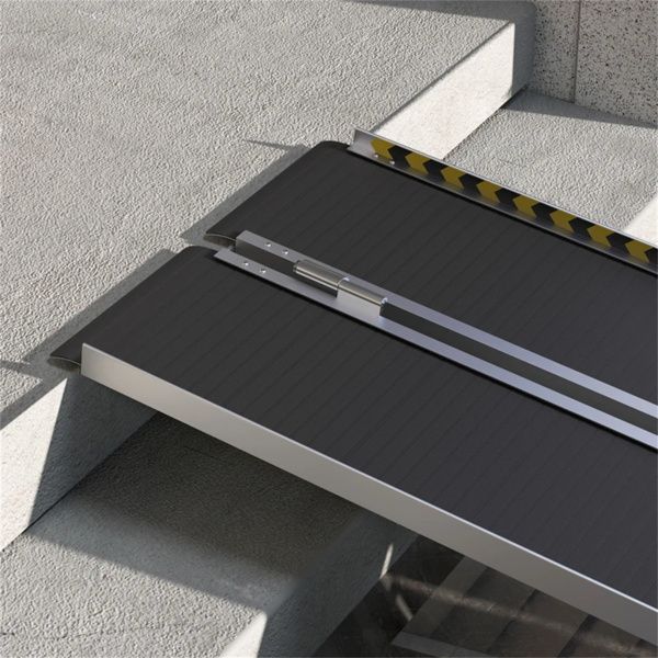 8FT Foldable Threshold Ramp with Non - Slip Surface, Wheelchair Ramp,Aluminum Handicap Ramp - 7DAY'S