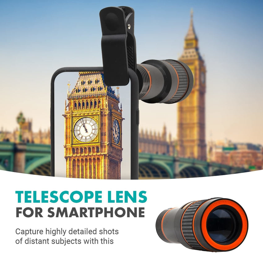 8x Long Focus Mobile Phone Lens 8x Mobile Phone Telescope Hd Camera Lens External Zoom Special Effect Lens - 7DAY'S