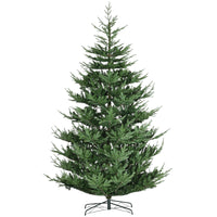 9 Foot Artificial Christmas Tree, Pine Hinged Xmas Tree with 1939 Realistic Branches, Steel Base, Auto Open, Green - 7DAY'S