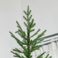 9 Foot Artificial Christmas Tree, Pine Hinged Xmas Tree with 1939 Realistic Branches, Steel Base, Auto Open, Green - 7DAY'S