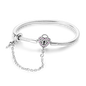 Silver Plated Stars Heart Shape Butterflies Clover Clasp Bracelet for Women Fit Original Charms Beads DIY Making Gift