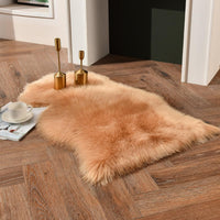 duduta White Faux Sheepskin Throw Rug 2x3 ft, Fluffy Shag Fur Chair Cover Small Bedside Dorm Rug Non Slip Washable